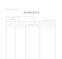 감사중간보고서 감사중간보고서